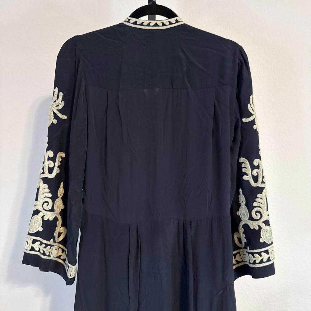 $950 Isabel Marant Etoile Embroidered Crepe 'Feliana' Midi Dress Sz: 34 US 2 - Picture 8 of 15